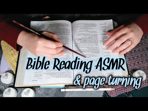 Bible Reading & Page Turning & Tracing 📖 Christian ASMR 🌸 Psalms, Genesis, Hebrews, Revelation