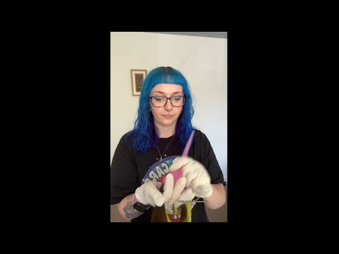 ASMR dyeing your nose hairs 💗