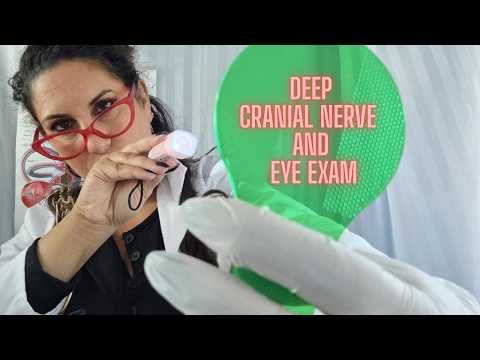 DEEP CCRANIAL EYE EXAM   [ASMR  sleep aid ] roleplay soothing soft whispers triggers and tingles