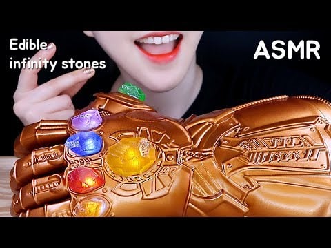 EDIBLE INFINITY STONES ASMR EDIBLE CRYSTAL CANDY ASMR JEWEL CANDY ASMR KOHAKUTOU ASMR こはくとう食べる音