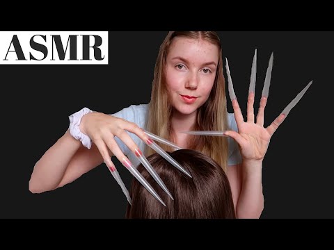 ASMR SCALP MASSAGE w/ EXTREME LONG NAILS *intense*