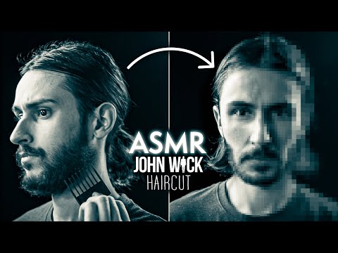 Giving myself a John Wick Haircut ✂️ASMR