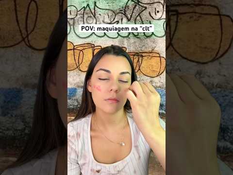 POV: maquiagem na “clt” #asmr #asmrsounds #asmrbrasil #humor #shorts