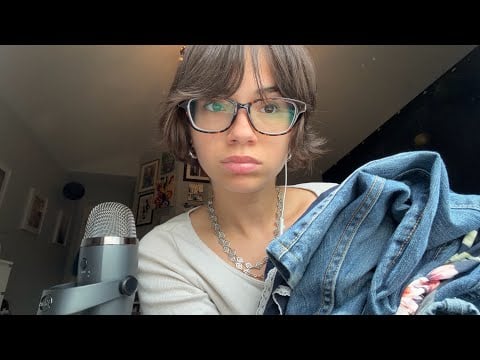 ASMR thrift haul !! (fabric sounds)