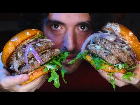 McDonalds DOUBLE Truffle Cheese Burger ! * ASMR NO TALKING * | Nomnomsammieboy