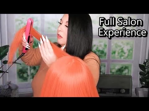 ASMR Hair Salon Roleplay (Haircut, Blow Dry, Hair Straightening, Gossip, Hair Dryer, Whispering)