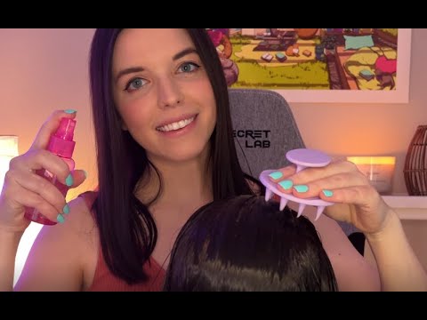 Super Relaxing Shampooing and Hair Washing (ASMR)  |  Scalp Massage, Brushing