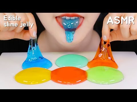 EDIBLE BABY SLIME JELLY ASMR JELLY EATING ASMR NO TALKING