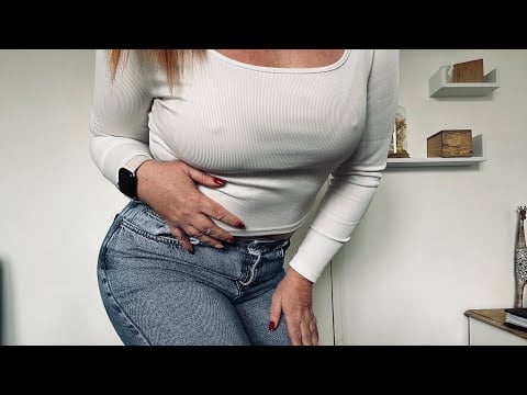 ASMR fabric scratching denim jeans 