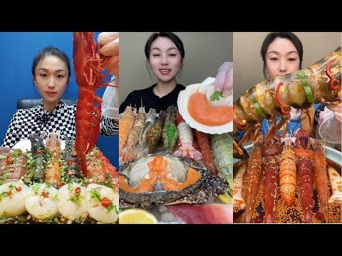 🦑 ASMR You Crave 🌊 | Seafood Mukbang (해산물 먹방) (シーフード食べるショー) #SeafoodLove
