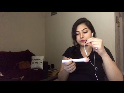 Brushing iphone mic and finger fluttering - ASMR No talking