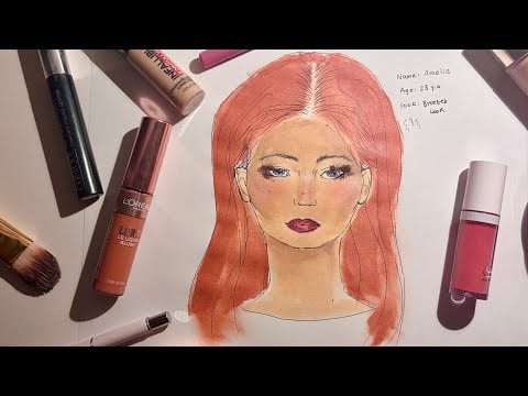 ASMR Makeup on A Paper Face?! 💄(whispered, high sensitivity, drawing sounds)