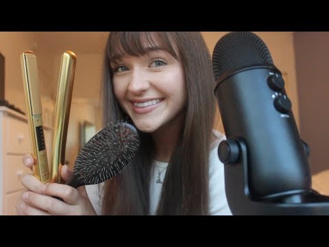 ASMR - Hair Brushing and Straightening