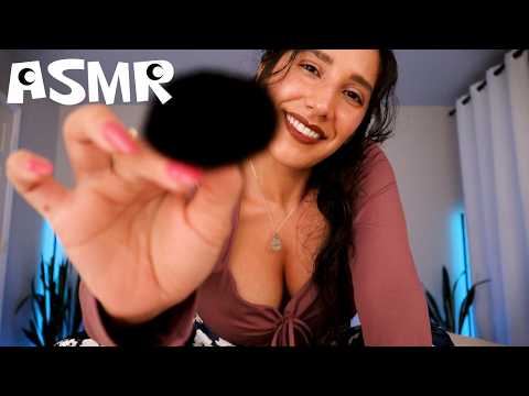 ASMR Gently Brushing Your Face During a Thunderstorm