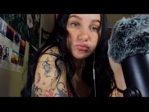 asmr mic scratching & mouth sounds🎙️💋