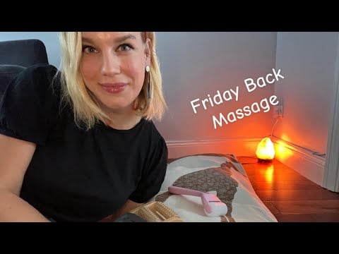 [ASMR] Fast & Aggressive Back Massage With Gloves And Different Massage Tools (Roller ball etc…)