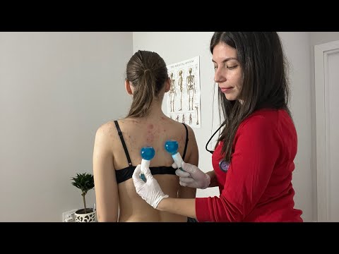 ASMR Back Examination & Scalp Check | Skin Pulling, ASMR Back Measuring, Chiropractic Massage