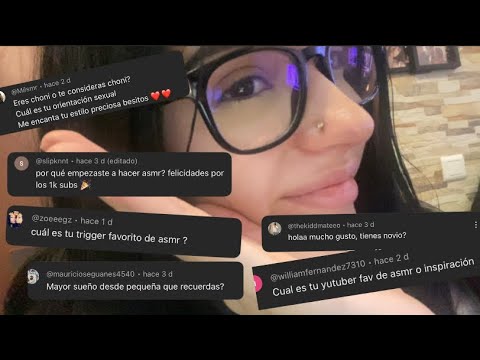 ASMR RESPONDIENDO PREGUNTAS ( ESPECIAL 1K 🥳) + SONIDO DE FONDO DE HOGUERA