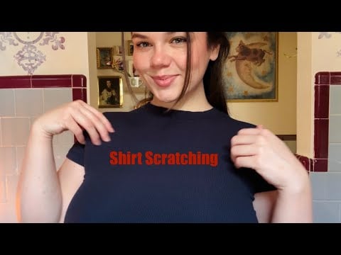 ASMR | Relaxing Shirt Scratching ✨(fast fabric sounds, mouth sounds) 