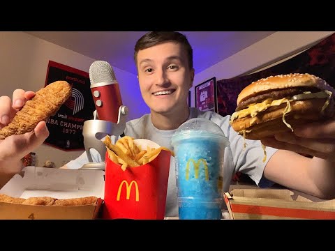 ASMR EATING MY FAVORITE MCDONALD’S FOODS 🍔🍟 (mukbang)