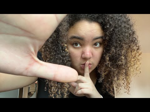 ASMR🤫hushing you and covering your face 🦹🏽‍♀️