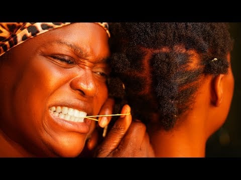 Instant tingles ✨Asmr Relaxing baby knot loosening with teeth, Scalp scratching on Braids + WHISPER