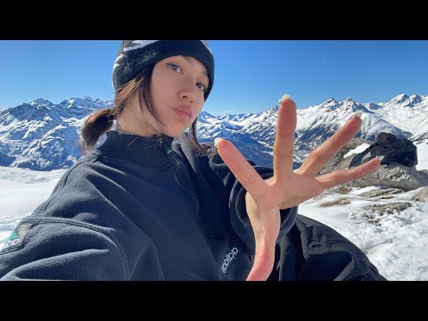 ASMR ON TOP OF THE WORLD ⊹˚. (snow, ice, skiing,..)
