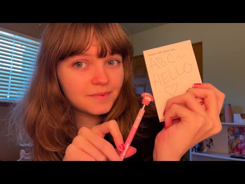 囁き声ASMR - 私と英語を学ぶ | asmr 日本語| タッピング  | ペン音 |外国人ASMR