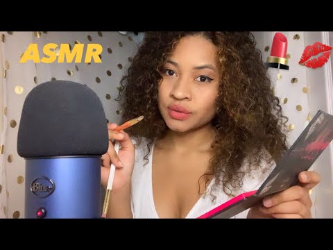 ASMR Español| me maquillo/maquillandome y hablando con chicle (susurros relajantes)