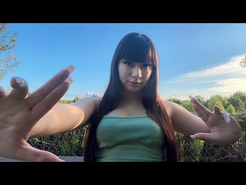 ASMR Outside | Hand Movements, Nail Tapping, Hand Sounds & Rambling