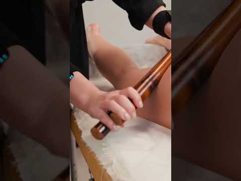 Fun bamboo foot massage for Daria #legmassage