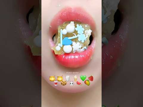 Compilation Honey Asmr Satisfying Emoji Food 🍯🍯 #asmr #mukbang #asmrsounds #emojichallenges