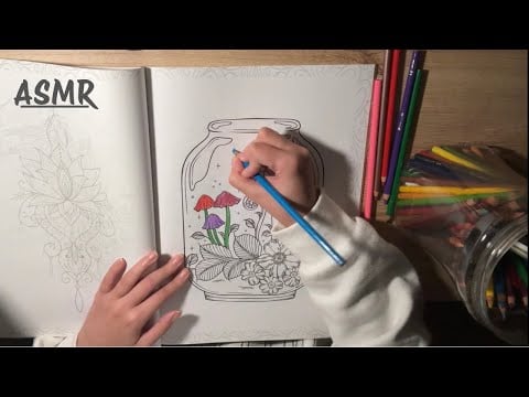 ASMR en Español | Colorea conmigo en una noche lluviosa 🌧️🖍️ (lo-fi)