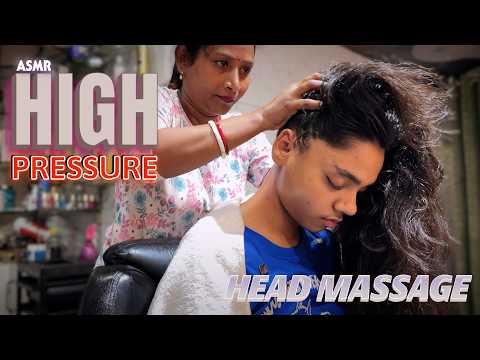 High Pressure Head Massage ASMR For Deep Relaxation & Hair Twisting To Relief Pain | Indian Masseuse