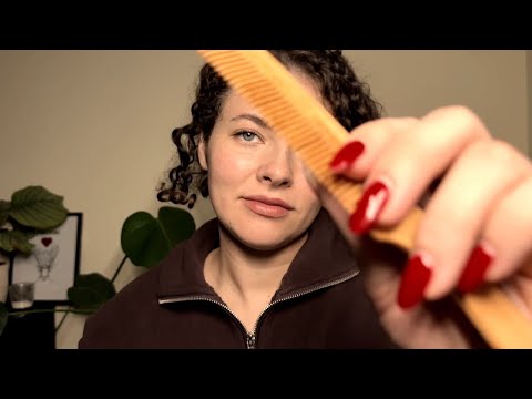 ASMR Hair Combing with Wooden Comb | Relaxation & Deep Sleep Personal Attention