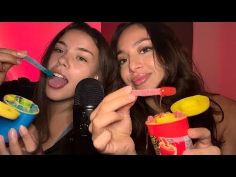 ASMR in German | Trying out extremely sour candy 🍭