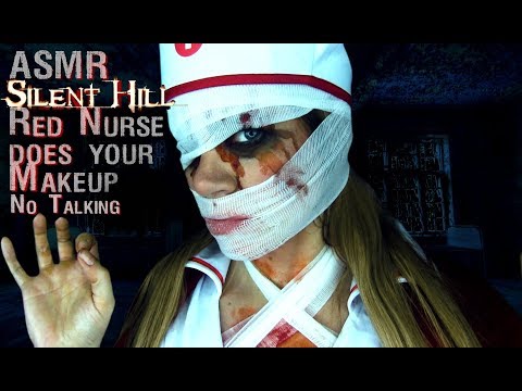 ASMR Silent Hill - Red Nurse Does Your Makeup (No Talking)