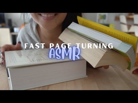ASMR | EXTREME aggressive fast page turning and hand motions | some soft licking, page squeezing 📚
