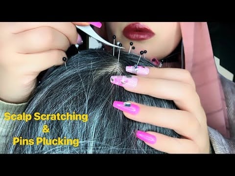 ASMR 💆🏻‍♀️ Deep Scalp Scratching & Hidden Pins Removal (hair play for sleep) 