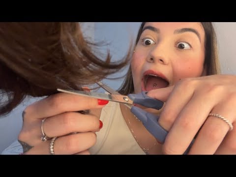 ASMR cortando seu cabelo de verdade