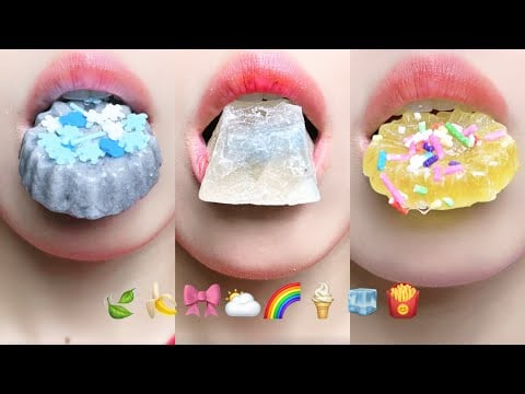30 Minutes Asmr Satisfying Eating Emoji Food Challenges 🍃☀️🌸🍌🌏🍑🎀🌈🍦
