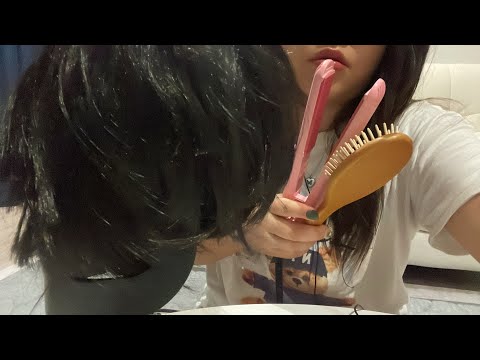 ASMR 💇‍♀️머리 빗고 고데기 해줄게! 후후 이어블로잉도! | hair play asmr