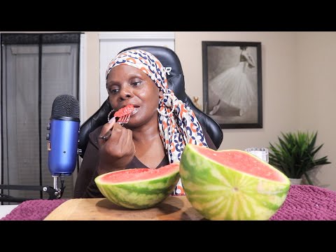 ASMR CRISP WATERMELON EATING SOUNDS