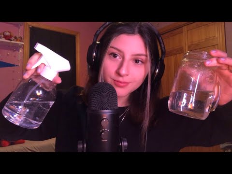 ASMR water sounds!! spray bottles, pouring, splashing triggers 💧