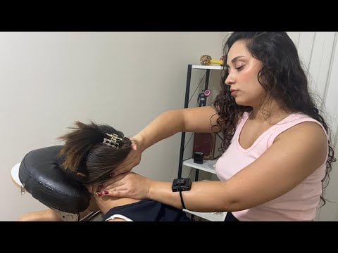Asmr Female Massage - Chair Massage (Lady Sedef) Go sleep