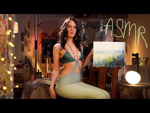  Finger Painting a Grassy Landscape ASMR | 4K Ear to Ear Tingles 🎨🧚‍♀️