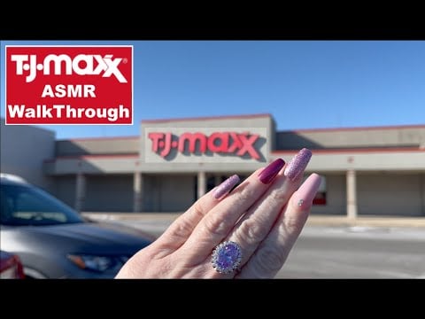 ASMR Gum Chewing TJ Maxx Walk Through | Whispered Voice over