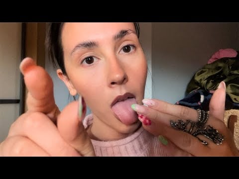 ASMR- Spit painting and clipping you 🪝👩🏻‍🎨 (fast and chaotic) 