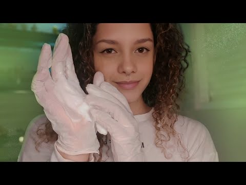 ASMR • Sons de creme com luva de látex 😴* ear to ear || binaural #asmr