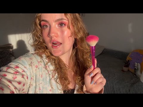 ASMR help me do my makeup for first day of college 2025💗(shhh dont wake my roommates GRWM in boston)